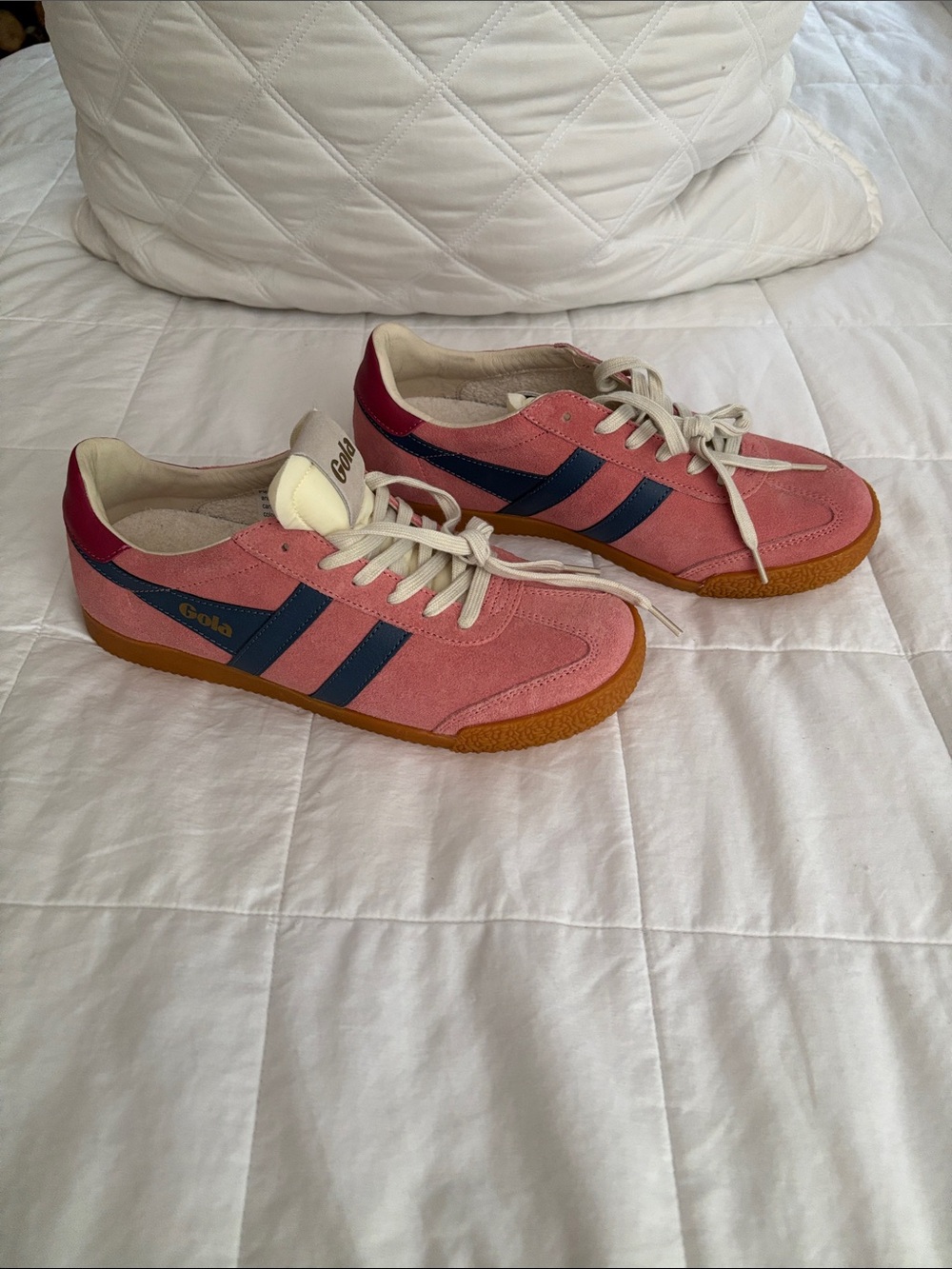 Gola Pink and Navy Women’s Sz 9 Suede Sneakers NWOT